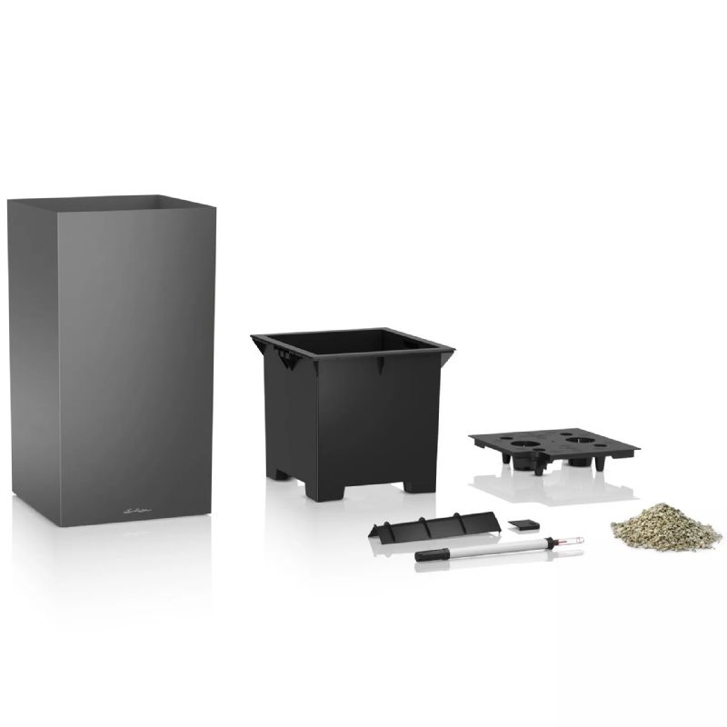 Lechuza CANTO High LED Self-Watering Planters (White High-Gloss)